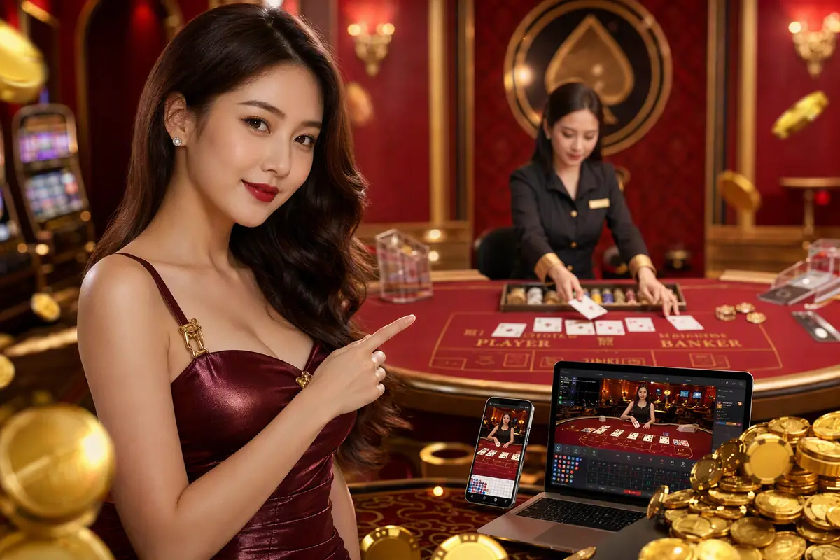 betbdt777 Live Dealer Baccarat Table